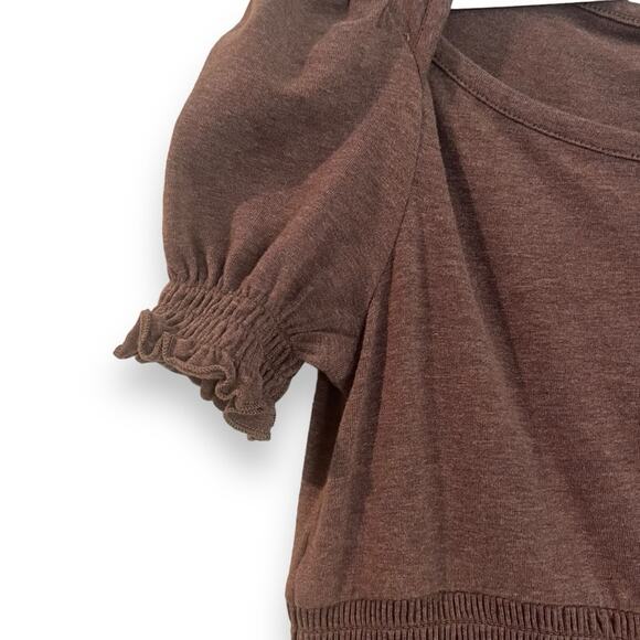 Matilda Jane Paint By Numbers Brown Cleo Lap Dress Size 6 Short Sleeve Ruffle - Picture 3 of 7